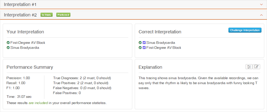 The Results Section with Multiple Interpretations