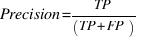Precision = TP / (TP + FP)