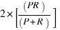 2*[(PR)/(P+R)]